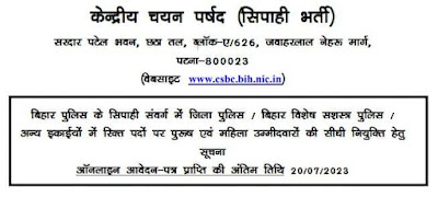 Bihar Police Vacancy 2023